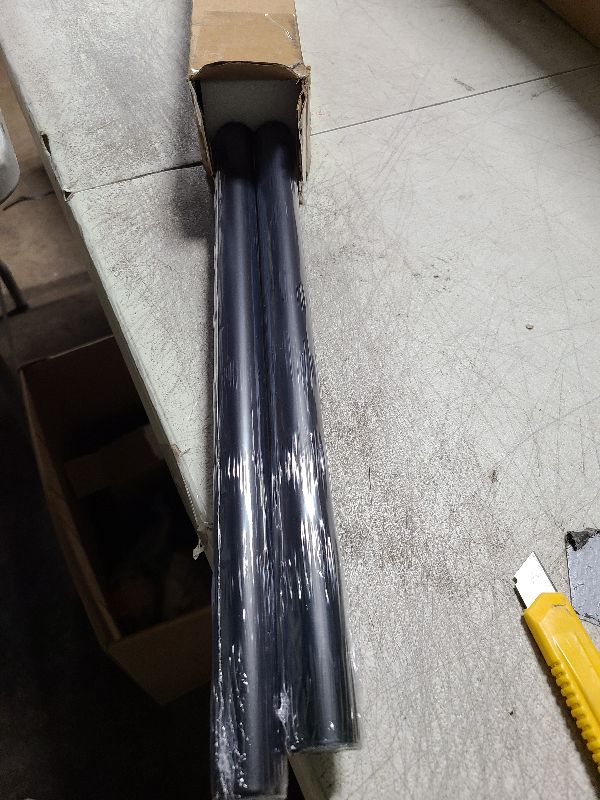 Photo 1 of 1 Inch Blackout Curtain Rods for Windows Patio, Adjustable Room Divider Curtain Rod Wall Mount & Ceiling Mount for Indoor & Outdoor, Black, 72" to 144"