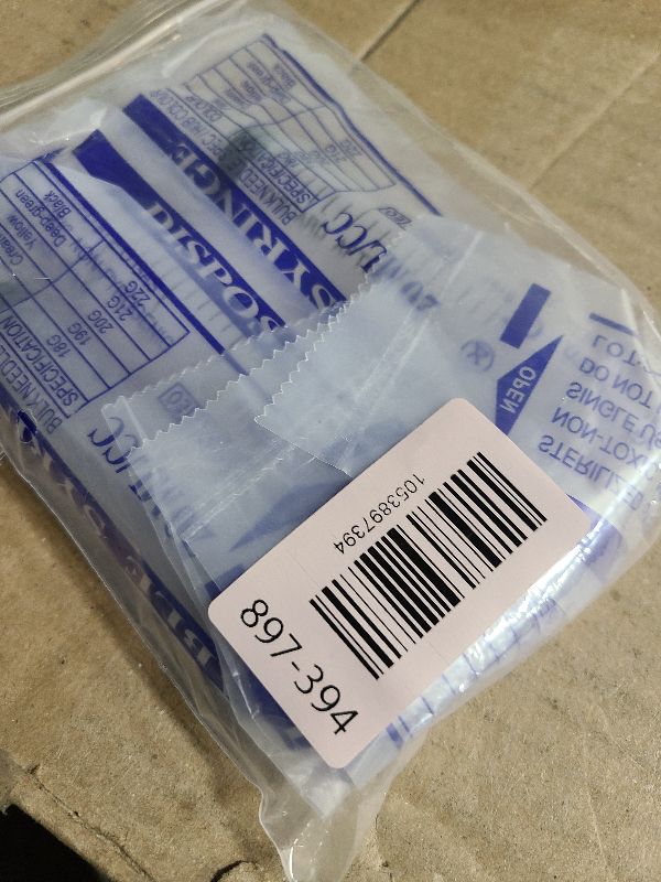 Photo 1 of 20ml Syringe for Liquid, Oral, Scientific Labs, Measurement, Dispensing, with Cap- 3 Pack 20ml Syringes