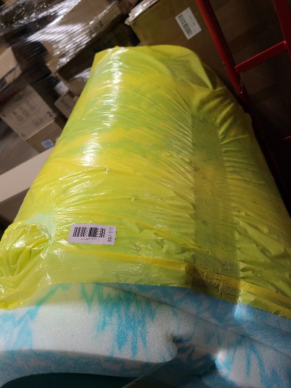 Photo 1 of 2 Inch Mattress Topper King, Gel Memory Foam Infused Bed Toppers, Ventilated Soft Mattress Pads for Pressure Relief, CertiPUR-US Certified, Blue