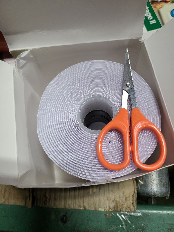 Photo 1 of 2 Inch x 15Ft Hook and Loop Strips with Adhesive, Double Sided Self Adhesive, Nylon Self Tape for Home Office School and Crafting (White, 2 in x 15Ft)