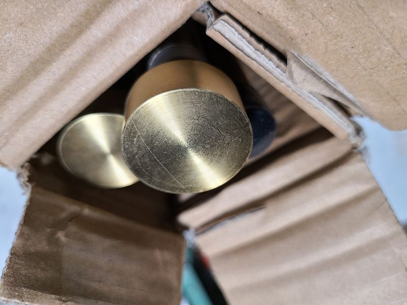 Photo 1 of 2-Pack Curtain Rod for Windows 72-144",Adjustable Window Curtain Rods with Premium Aluminum End Cap Finials and Full Surround Brackets,7/8"(0.073Feet) Diameter,Warm Gold Drapery Rods for Curtains