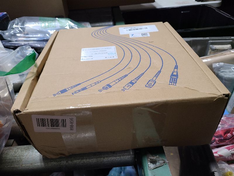 Photo 1 of 200ft/61m OD-5mm Industrial TPU OM3 Fiber LC to LC Outdoor Armored Fiber Patch Cable, Duplex Multimode Fiber Optic Cable, 40Gb 10Gb, 50/125, Uniboot LC-LC with Pulling Eye Kit Installed on one end