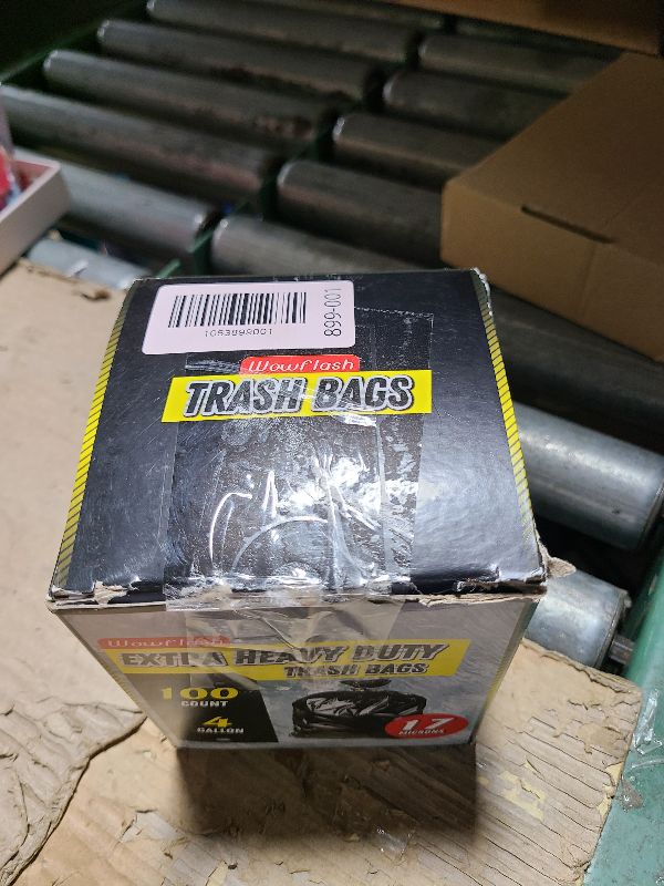 Photo 1 of 100 Count 17 Micron Extra Heavy Duty 4 Gallon Trash Bags, Sturdy & Tear-Resistant Small Trash Bags for Bathroom & Kitchen