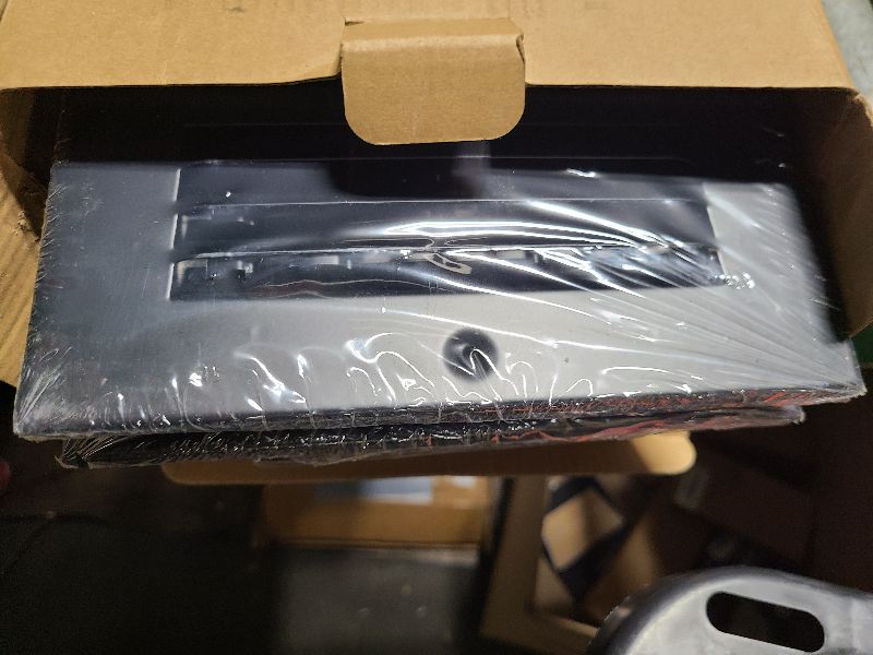 Photo 1 of 10 x 6 Inch (Duct Opening) 3-Way Vent Casing Black Sidewall and Ceiling Exhaust Covers, Rugged Solid Steel HVAC Covers 2 Pack Black