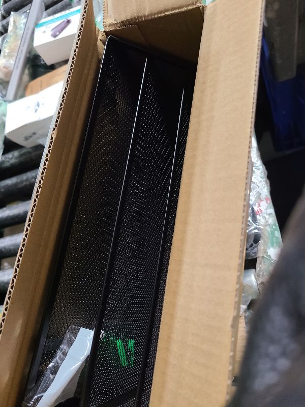 Photo 1 of 1InTheOffice 3 Tiers File Folder Organizer, Desk Sorter, Black Mesh Organizer