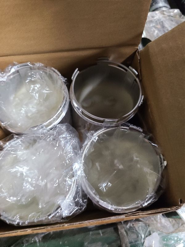 Photo 1 of 10L0L Universal Golf Cart SS Wheel Center Cap Cover for Yamaha, EZGO, Club Car, 4 PCS (Chrome)