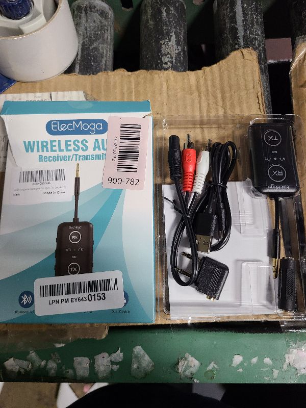 Photo 1 of 2025 Upgraded Airplane Bluetooth 5.4 Adapter with aptX Adaptive, ElecMoga Airplane Travel Essentials Supports 2 AirPods or Headphones, 2-in-1 AUX Wireless Transmitter Receiver for Gym, TV, Car, Audio