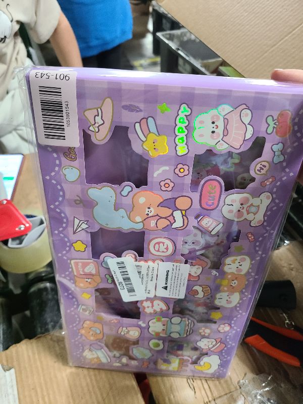 Photo 1 of 2000 Pcs Cute Stickers, Waterproof Vinyl Transparent Stickers, Kawaii Fun Stickers for Water Bottle Laptop Scrapbook Journaling, 200 Sheets Animal Stickers Boxed Gifts for Kids Teens Girls Boys