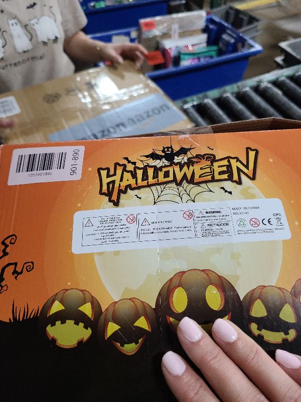 Photo 1 of 11FT Giant Halloween Inflatable, Giant Halloween Inflatables Archway, Outdoor Blow Up Decorations, Inflatable Pumpkin Arch for Yard Lawn Garden Party