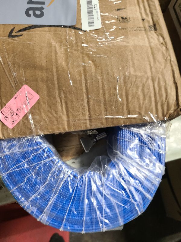 Photo 1 of 2 IN x 50FT PVC Swimming Pool Backwash with Hose Clamp-Weather Burst Resistant Drainage Hose - Heavy-Duty, Long-Lasting Pool Filter Hose & Pool Drain Hose