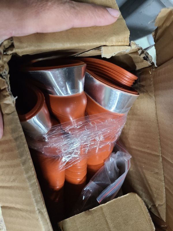 Photo 1 of #8 High Temp Silicone Metal Roof Pipe Flashing Boot - Roof Vent Boot for Pipe OD 7" to 13" - Roof Vent Cover for Stove Pipe, Chimney, HVAC Ducts & Plumbing Vents with Roofing Screws & Hex Socket