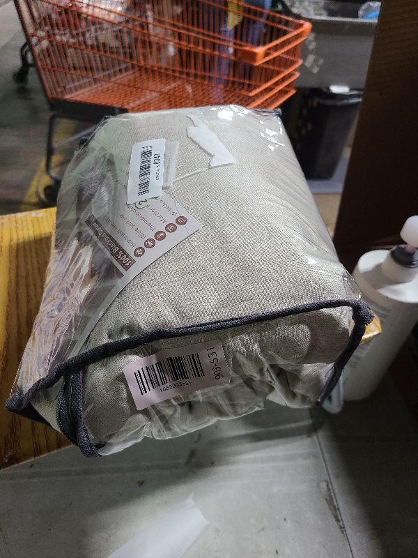 Photo 1 of 100% Blackout Curtains 84 Inch Length 2 Panels Set Farmhouse Style for Bedroom Windows/Living Room Thermal Insulated Neutral Boho Drapes Linen Blend Natural Ivory 7ft Long Hook Belt Pleated/Back Tab