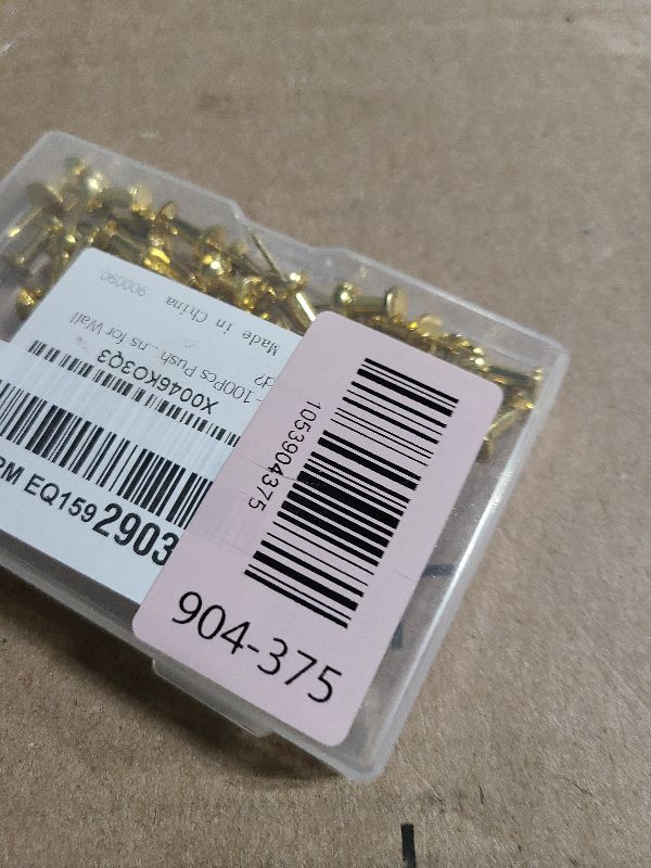 Photo 1 of 100Pcs Push Pins Gold, Stick Pins for Bulletin Board, Poster Pins, Double Headed Picture Hanging Nails, Pins for Wall ?Gold?