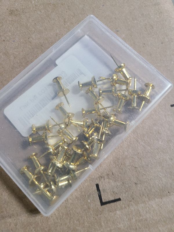 Photo 1 of 100Pcs Push Pins Gold, Stick Pins for Bulletin Board, Poster Pins, Double Headed Picture Hanging Nails, Pins for Wall ?Gold?