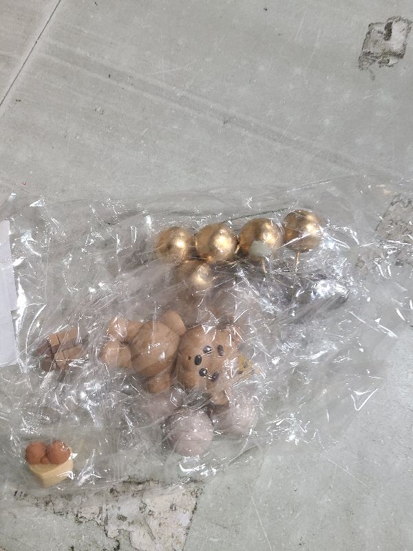 Photo 1 of 19PCS Brown Bear Cake Decoration Baby Bear Baby Shower Cake Topper Brown Balls Cake Topper Baby Shower Birthday Cake Decoration