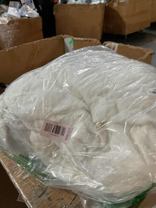 Photo 1 of ***(HEAVILY USED/ MINOR STAINS)***MYSKY HOME White Sofa Covers for 3 Cushion Couch Geometrical Living Room Sofa Throws Sofa Slipcovers for Pets, Kids (XX-Large, 91" x 134", White)