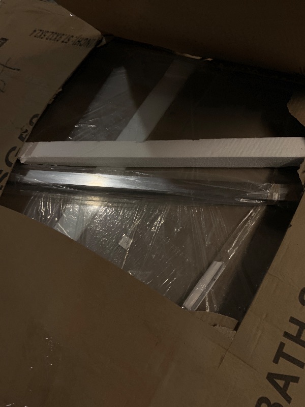 Photo 1 of ***STOCK PHOTO FOR REFERENCE ONLY***ES-DIY 31"X55" Bathtub Screen Framless Shower Door Tempered Glass Shower Panel W122343125