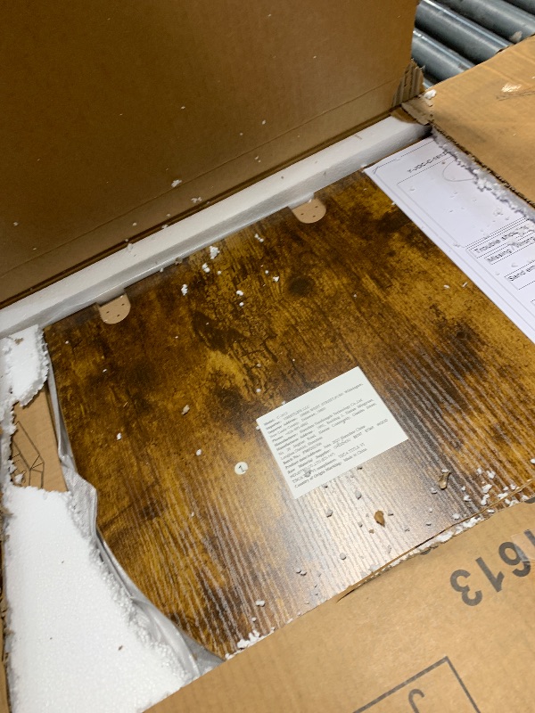 Photo 1 of Jocoevol Folding Dining Table for 4 Kitchen Dining Room DinnerTable with Storage Drawer Space Saving Oval Foldable Drop Leaf Gateleg Furniture for Small Space (Vintage, 47 * 23.6 * 30)