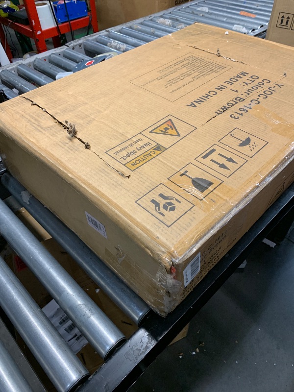 Photo 1 of Jocoevol Folding Dining Table for 4 Kitchen Dining Room DinnerTable with Storage Drawer Space Saving Oval Foldable Drop Leaf Gateleg Furniture for Small Space (Vintage, 47 * 23.6 * 30)