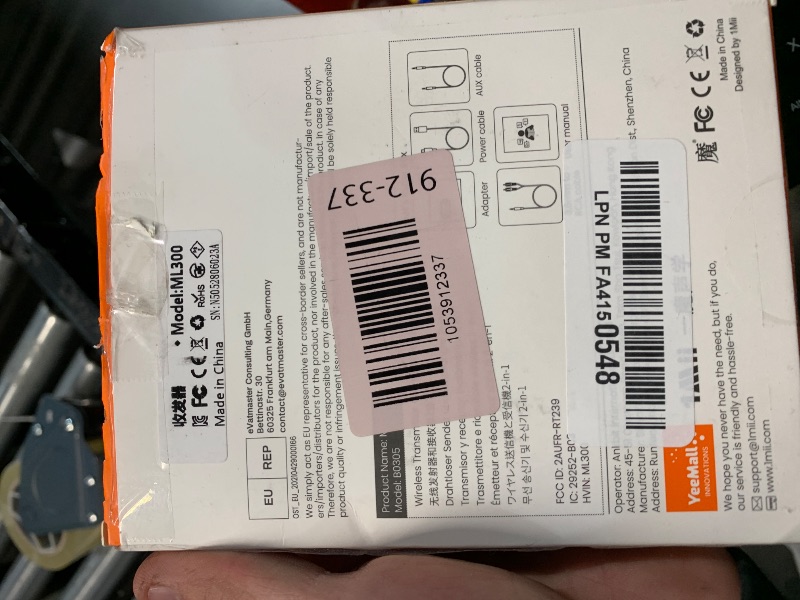 Photo 1 of 1Mii Bluetooth 5.3 Transmitter Receiver for TV to Wireless Headphones, Dual Link AptX Adaptive/Low Latency/HD Audio, Aux Adapter for Home Stereo, Airplane, Boat, Gym