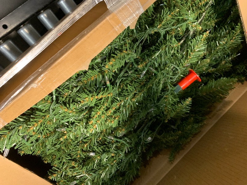 Photo 1 of ***STOCK PHOTO FOR REFERENCE ONLY***
National Tree Company 7.5 ft Pre-Lit Dunhill Fir Artificial Christmas Tree, 700 LED Lights, 2,514 Tips, Foot Pedal, 10 Light Functions, Includes Stand, Green