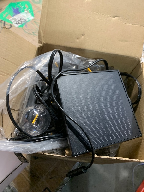Photo 1 of ****(SOLAR POWERED/ STOCK PHOTO FOR REFERENCE ONLY)***Brightown Outdoor String Lights, 50FT 25 G40 Bulbs Shatterproof Patio Lights, IP65 Waterproof Dimmable Hanging Connectable Globe LED Outdoor Lights for Backyard, Bistro, Porch, Deck, Balcony SOLAR POWE