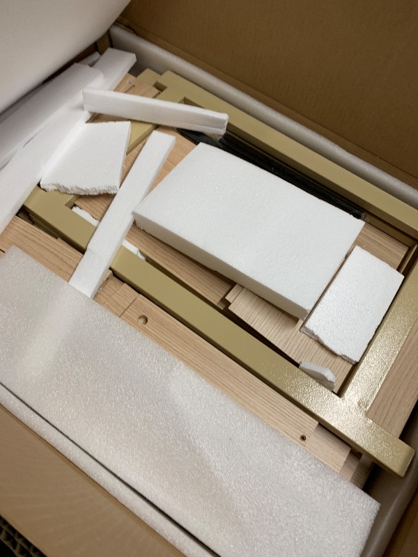 Photo 1 of ****MISSING HARDWARE ****
COMUHOME Extendable Drop Leaf Folding Dining Table with 2 Drawers and 4 Wheels for Living Room Kitchen Farmhouse Space Saving Table in Wood Color