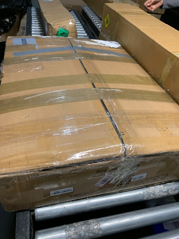 Photo 1 of ****MISSING HARDWARE ****
COMUHOME Extendable Drop Leaf Folding Dining Table with 2 Drawers and 4 Wheels for Living Room Kitchen Farmhouse Space Saving Table in Wood Color