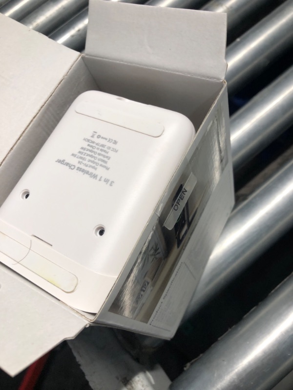 Photo 1 of ***(MISSING CHARGING CORD/ UNABLE TO TEST ITEM)***3 in 1 Charging Station for iPhone, Magsafe Wireless Charger with Cooling Fan for iPhone 16 15 14 13 12 Series & Apple Watch Charger 10/Ultra 2, Wireless Charging Station for AirPods 4/3/Pro/Pro 2