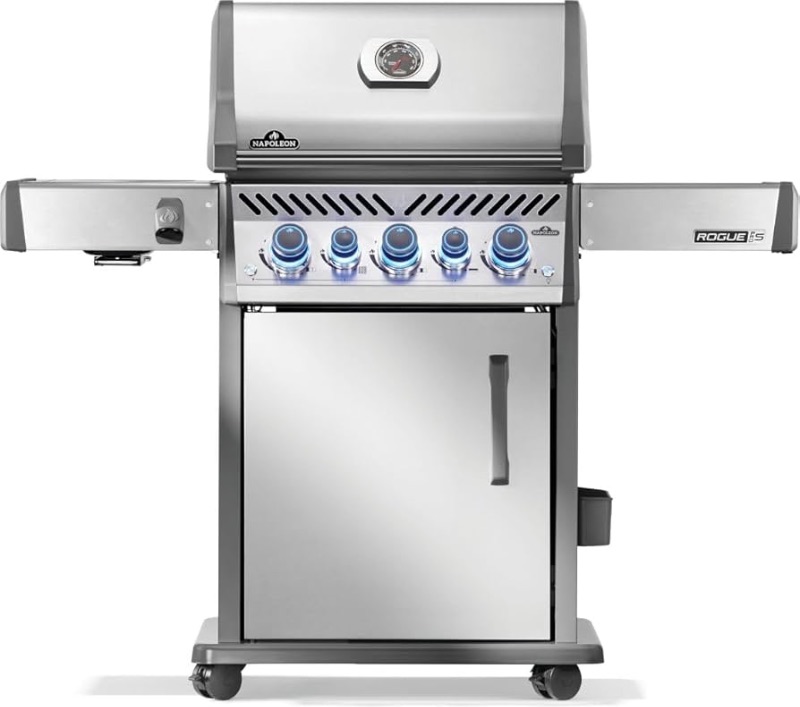 Photo 1 of ***TRUCK/TRAILER PICKUP ONLY*** Napoleon Rogue PRO-S 425 Propane Gas Grill with Infrared Side and Rear Burners, Stainless Steel, Durable 5-Burner Grilling Experience
