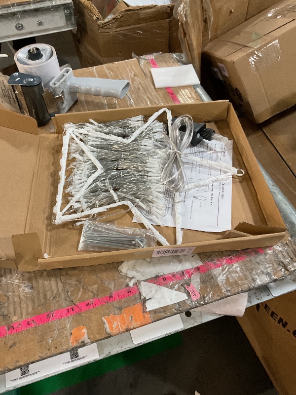 Photo 1 of ***(PARTS ONLY/ NON FUNCTIONAL)***Christmas Decoration Lights, Outdoor Christmas String Lights 320 LED 11.5 Ft Waterfall Tree Light with Big Star Topper 8 Light Modes for Xmas New Year Holiday Garden Yard Indoor Outdoor Decor