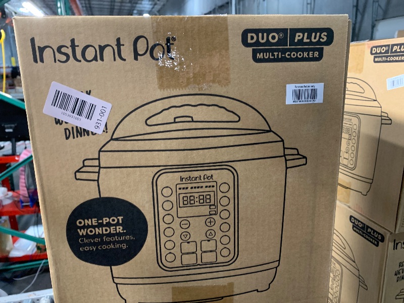 Photo 1 of ***FACTORY SEALED***Instant Pot Duo Plus 9-in-1 Multicooker, Pressure Cooker, Slow Cook, Rice Maker, Steamer, Sauté, Yogurt, Warmer & Sterilizer, Includes App With Over 800 Recipes, Stainless Steel, 6 Quarts