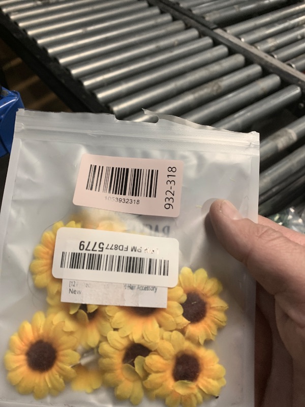 Photo 1 of [12 Packed] Women Sweet Mini Sunflower Side Hair Clip Beach Wedding Flower Bridesmaid Hair Accessory