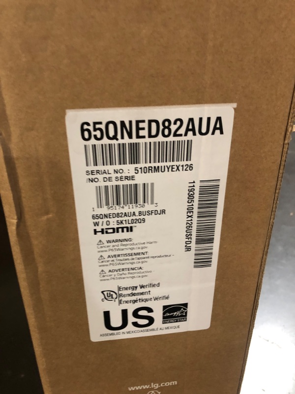 Photo 1 of ***FACTORY SEALED***LG 65-Inch Class QNED AI 4K QNED82A Series Smart TV w/AI Sound, HDR10, 4K Super Upscaling, Filmmaker Mode, Wow Orchestra, Alexa Built-in (65QNED82AUA, 2025)