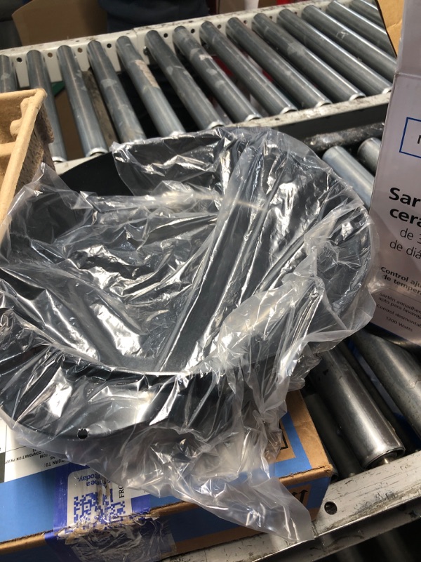 Photo 1 of (MISSING TOP) 12" Round Ceramic Skillet - Black Nonstick Electric Fry Pan with 1200W Power - Removable Temp Control & Dishwasher Safe - For Searing, Frying, Baking