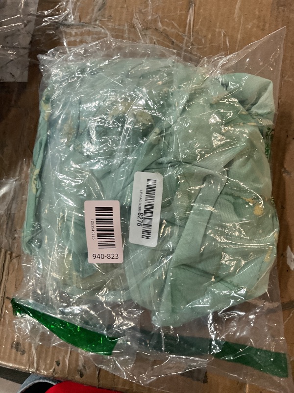 Photo 1 of (XL) (BAGGED) Floerns Women's Floral Print Off Shoulder Short Sleeve Ruched Bodycon Long Dress Green X-Large