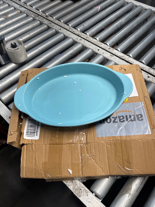 Photo 1 of (USED/FAIR) LEETOYI Porcelain 9x13 Large Oval Au Gratin Pans,Baking Dish for Servings, Bakeware with Double Handle for Kitchen and Home, Turquoise