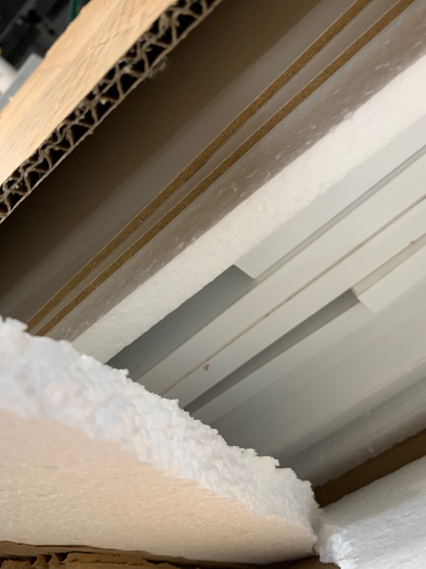 Photo 1 of **MISSING DOORS**
Tribesigns Shoe Cabinet with Doors, 7-Tier Shoe Storage Cabinet with Adjustable Shelves, Wooden Shoes Rack Shoe Storage Organizer for Entryway, Hallway, Closet, Living Room, Wood and Gold