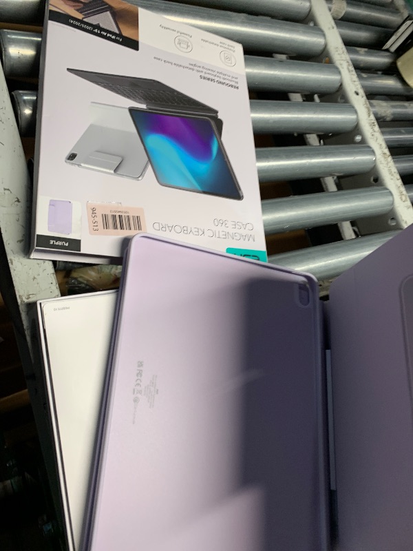 Photo 1 of ESR iPad Air 13 Inch Case Keyboard (M3/M2, 2025/2024), Easy-Set Magnetic Stand, Portrait/Landscape Mode, Removable Case with Multi-Touch Trackpad, Rebound 360 Series, Purple