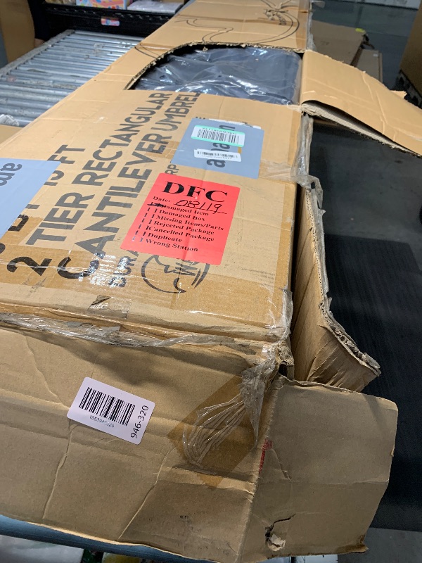 Photo 1 of (missing pieces)(sold for parts) wikiwiki 10x13 FT Double Top Cantilever Patio Umbrellas Outdoor Rectangle Offset Umbrella 36 Month Fade Resistance