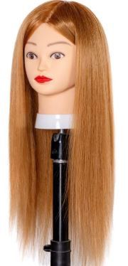 Photo 1 of *USED MISSING ALL ACCESSORIES*Mannequin Head with 80% Human Hair Straight 26"-28" Doll Head with Hair Cosmetology Mannequin Head Human Hair for Hairdresse (27#yellow)
