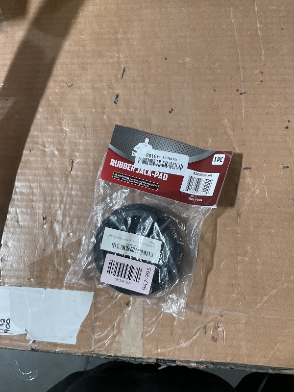 Photo 1 of JACK BOSS Jack Pad Weld Side Frame Rail Protector Puck/Pad, Universal Large Floor Jack Rubber Pads Adapter Pinch One Pack