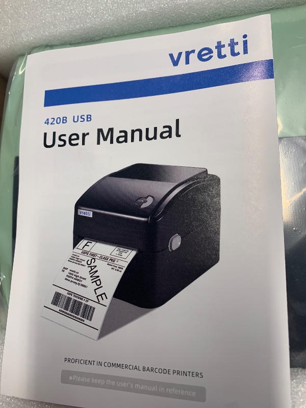 Photo 1 of (see all images) vretti Label Printer, 4x6 420B Thermal Shipping Printer for Small Busines Compatible with Amazon, Ebay, Shopify, Etsy, UPS