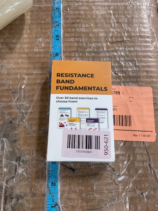 Photo 1 of (50+ Cards) Resistance Band Fundamentals Flashcards Pain-Free Fitness, 3x5 in, Workout Cards for Pre-Set Warm Ups, Strength Exercises, Portable-Equipment Tear-Resistant, Bend Resistant Flashcards