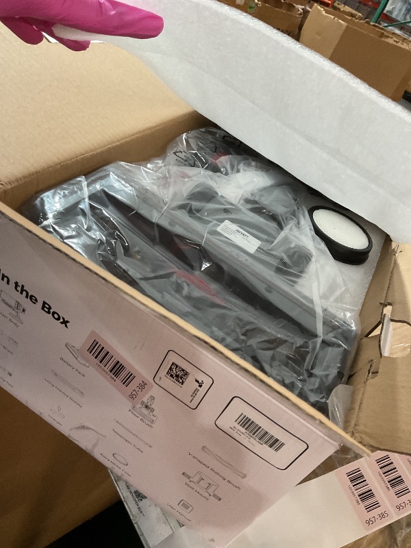 Photo 1 of ***DAMAGED - SEE NOTES/PICTURES*** PARTS ONLY, WONT TURN ON*** Cordless Vacuum Cleaner, 600W 50KPA 70Min Powerful Vacuum Cleaners for Home, Self-Standing Stick Vacuum Cordless Rechargeable/ Anti-Tangle/OLED Screen/1.8L Cup for Home Pet Hair/Carpet/Hardwoo