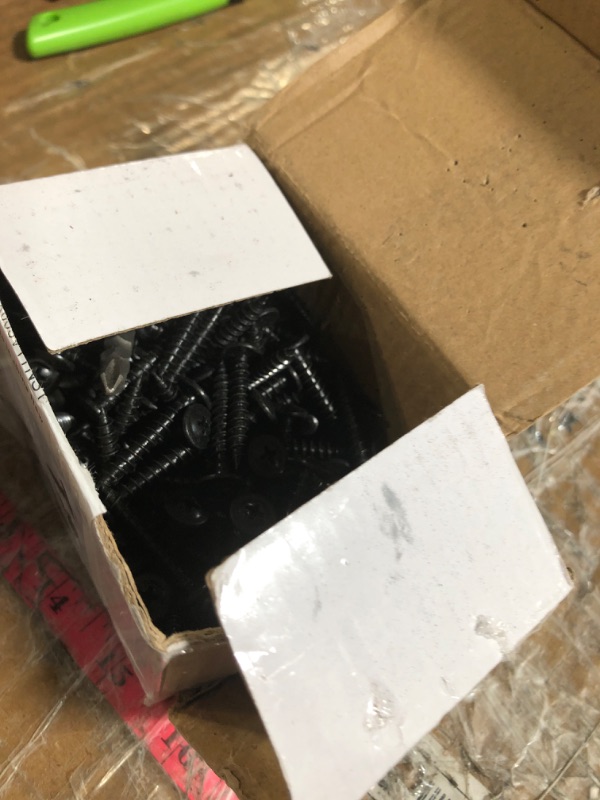 Photo 1 of (200 pcs) Wensilon #10×1-1/4" Black Phillips Truss Head Wood Screws Quick Metal Self Tapping