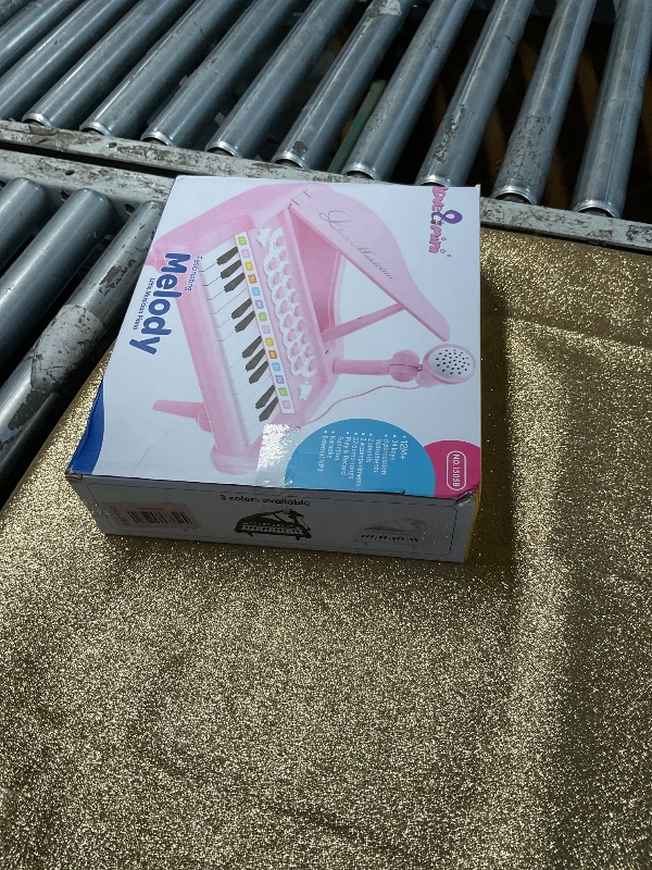 View 2 of ***Missing microphone*** Love&Mini Pink Piano Toys for 1+Years Old Girls First Birthday Gifts Toddler Piano Music Toy Instruments with 24 Keys and Microphone