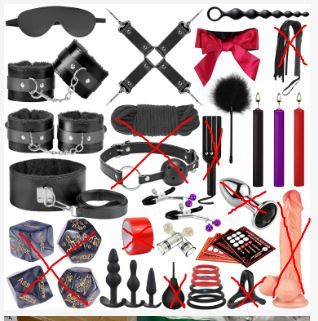 View 3 of **SEE NOTES** Sex Toys BDSM Restraints Dildo, 36Pcs Kit Bondage Gear and Accessories for Adult Women and Couples (Blcak)