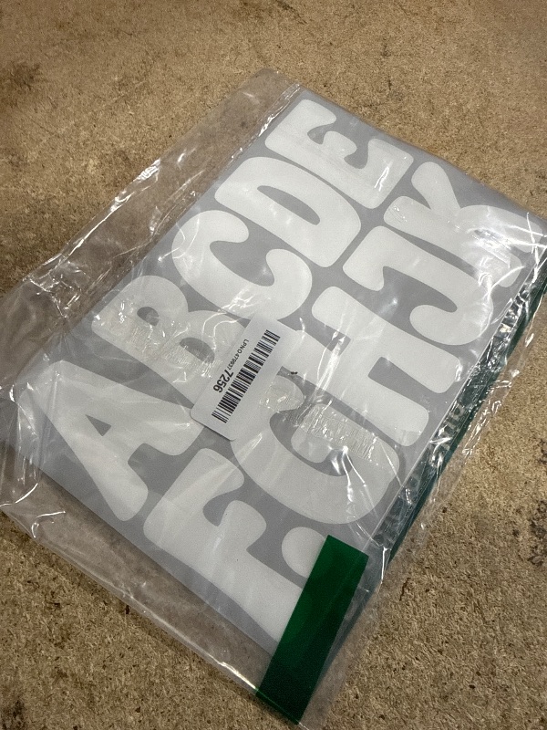 Photo 1 of 150 PCS Letter Stickers Large Bulletin Board Letters Alphabet Number Stickers Vinyl Waterproof Self-Adhesive Stick on Letters for Poster Board Mailbox Crafts Classroom Home Party Decor(White, 3 Inch)