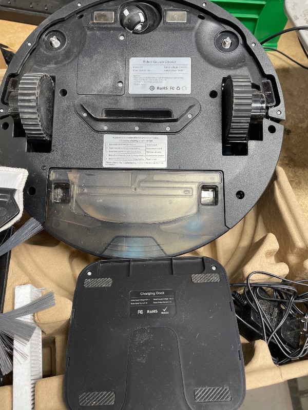 Photo 1 of ****heavy use very dirty ***ROPVACNIC Robot Vacuum Cleaner Robot Vacuum and Mop Combo with 5200Pa Suction, Personalized Cleaning Adjustments, Self-Charging Robotic Vacuum Cleaner, Advanced Obstacle Avoidance